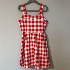 Janie and Jack Red and White Gingham Checkered Dress - size 7